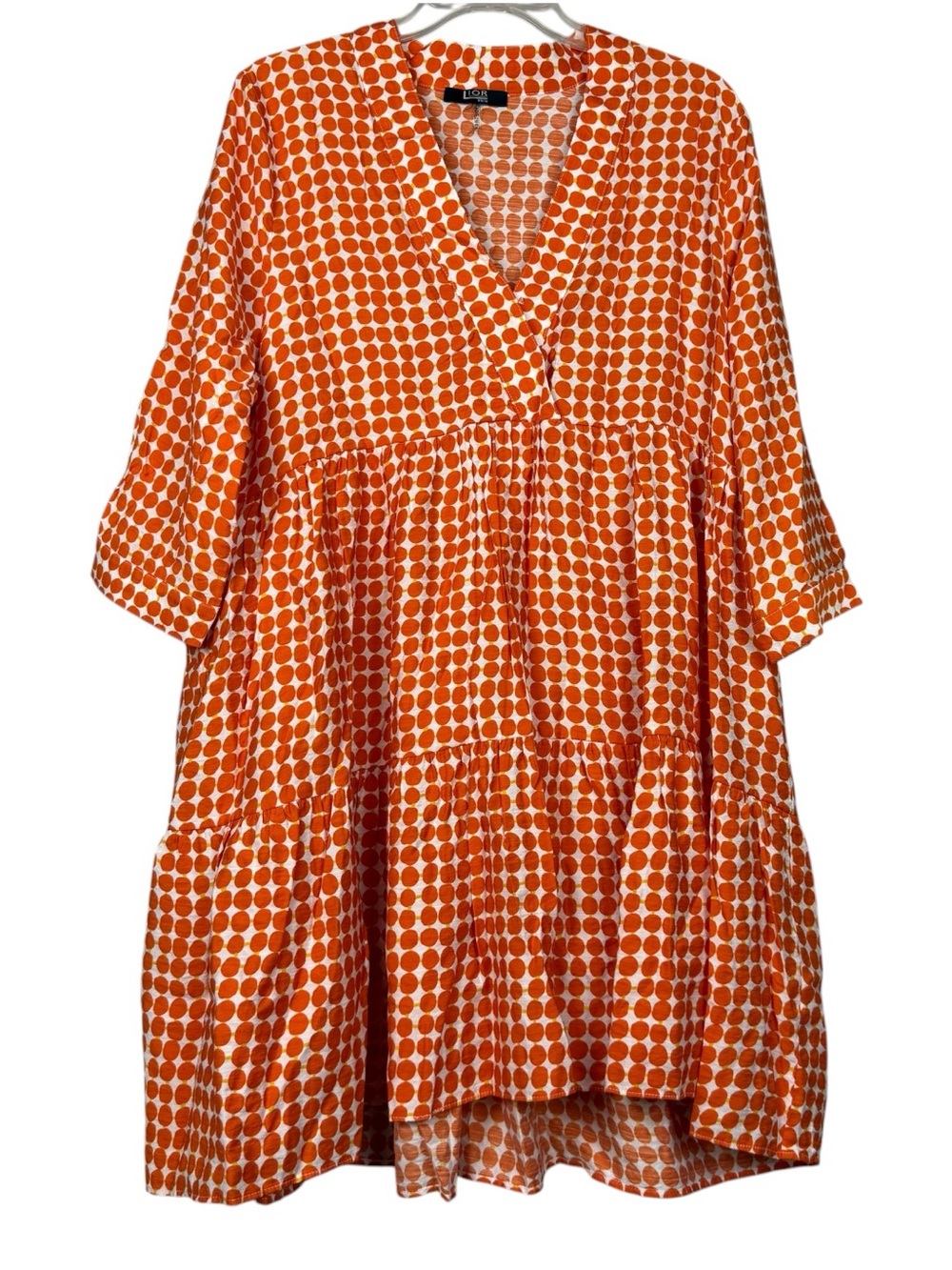 Lior Paris Polka Dot Tiered Tunic Mini Dress